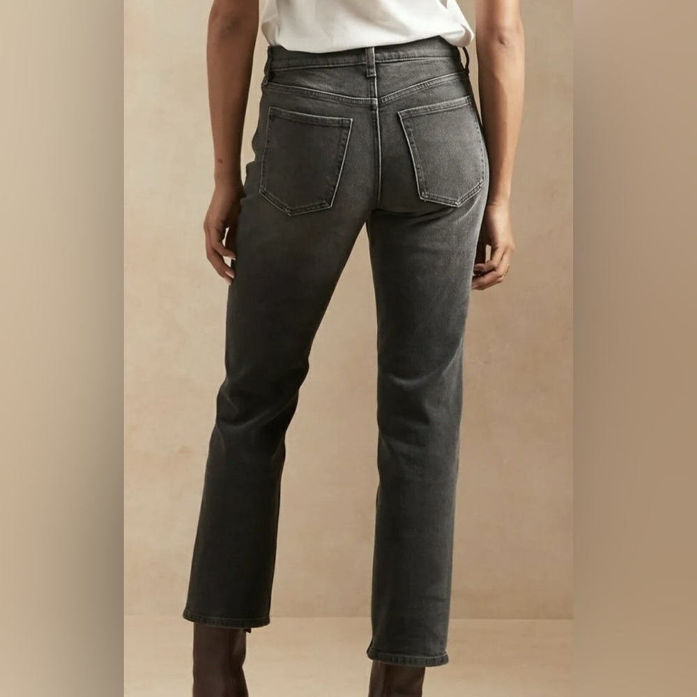 Banana Republic Washed Black High Rise Straight Jeans Size 29 - Picture 2 of 9